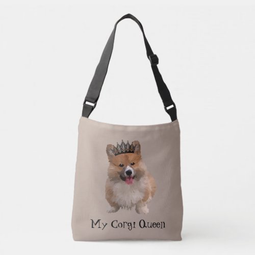 My Corgi Queen Welsh Corgi wTiara Tote Bag