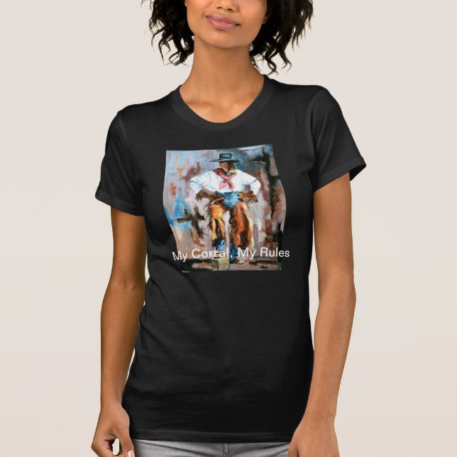 MY CORRAL, MY RULES COWGIRL ATTITUDE TEE (Front)