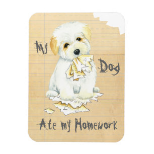 My Coton Ate My Homework Magnet