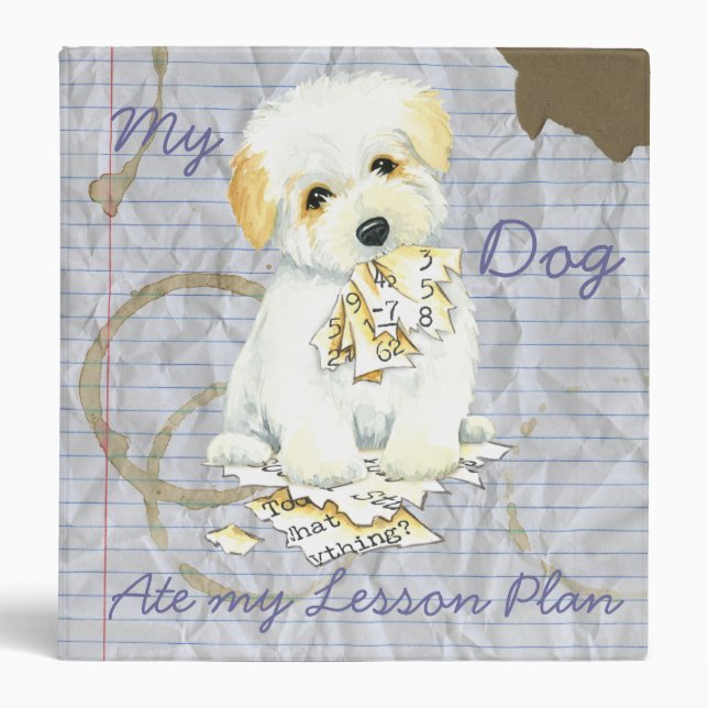 My Coton Ate My Lesson Plan 3 Ring Binder (Front)