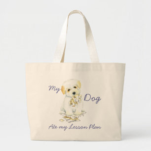 My Coton Ate My Lesson Plan Large Tote Bag