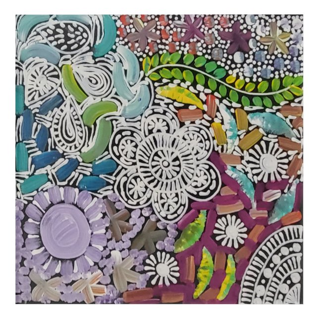 My Country by Jessie Bird aboriginal artist  Acrylic Print (Front)