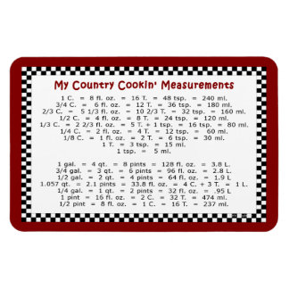 My Country Cookin' Measurements 6x4 Flex Magnet