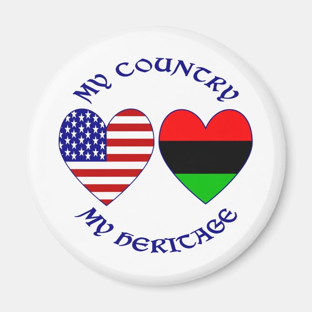 My Country My African-American Heritage Magnet (Front)