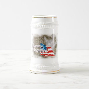 My country, My Troops, ILY Beer Stein