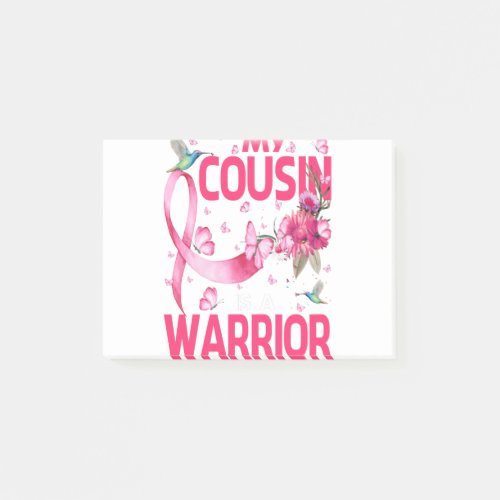 My Cousin Is A Warrior Breast Cancer Awareness Post_it Notes