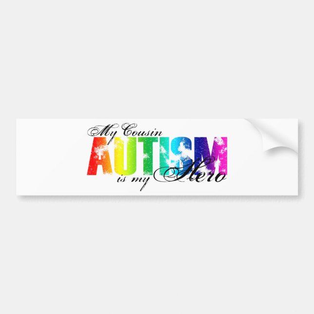 My Cousin My Hero - Autism Bumper Sticker (Front)