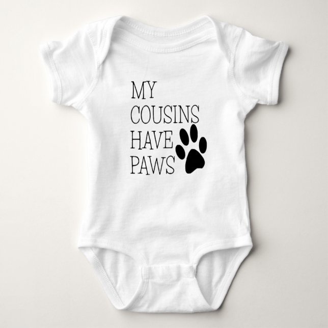 My cousins have paws bodysuit (Front)