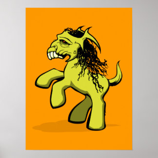 My Creepy Little Pony (Yellow) Poster