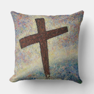 My Cross (Original Oil Painting) Throw Pillow