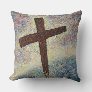 My Cross (Original Oil Painting) Throw Pillow