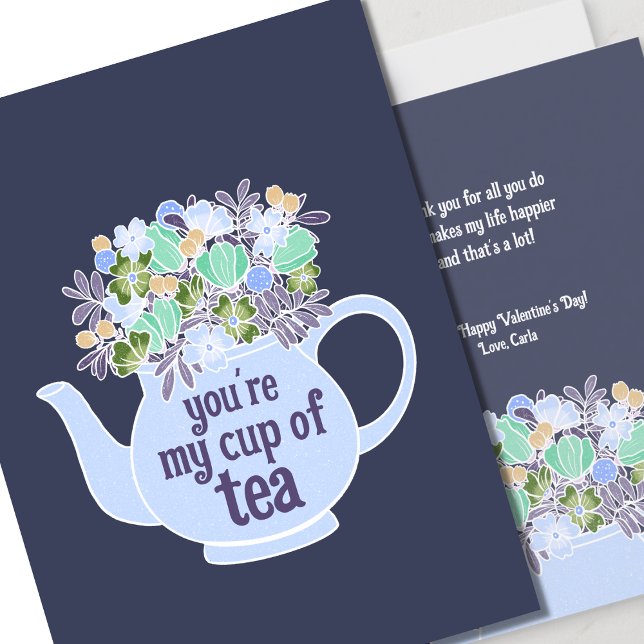 My Cup of Tea Illustrated Valentine's Day Card (Creator Uploaded)