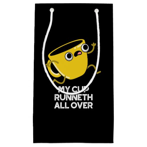 My Cup Runnet All Over Funny Bible Pun Dark BG Small Gift Bag