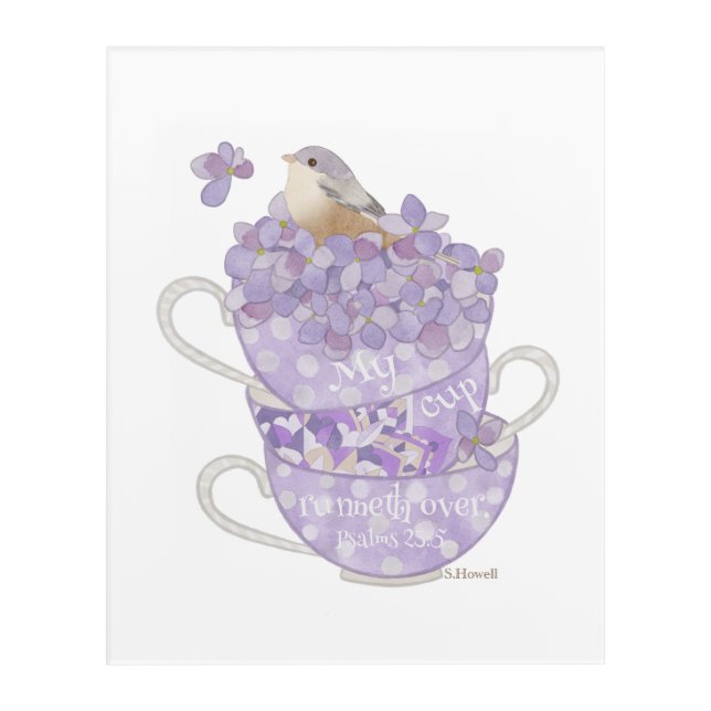 My Cup Runneth Acrylic Art Print (Front)