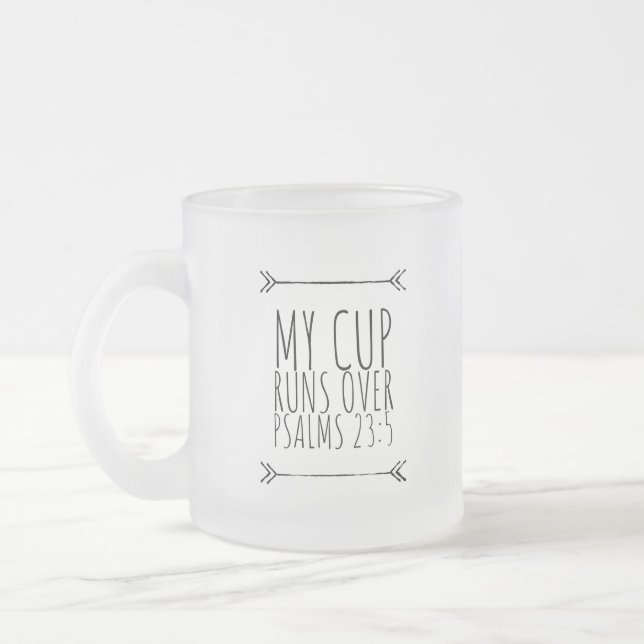 My Cup Runs Over Bible Verse Mug (Left)