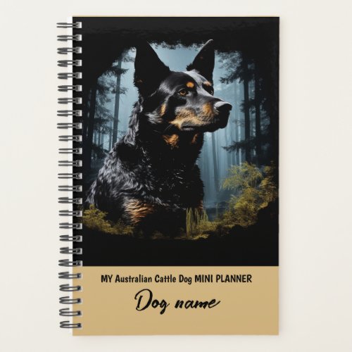 My Custom Dog Name Australian Cattle Dog Portrait Planner