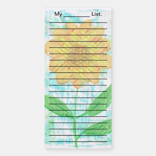 My Custom List, Abstract Daisy Notepads (Front)