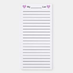 My custom pink and white hearts lined notepads