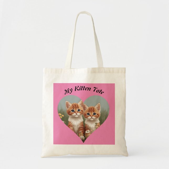 My Cute Kitten Tote Customize Name (Front)