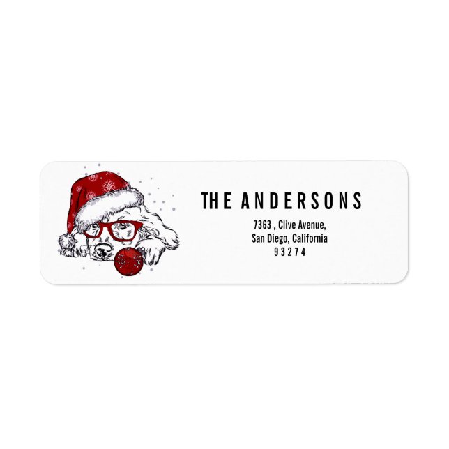 My cute little Puppy Merry Christmas Label (Front)