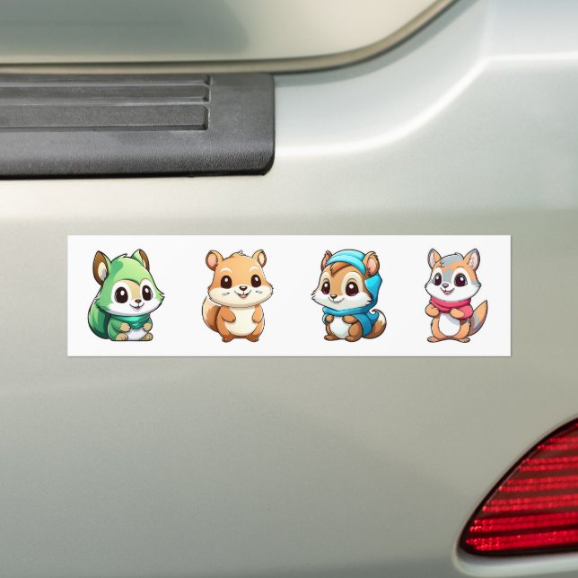 My cute little squirrels bumper sticker (On Car)