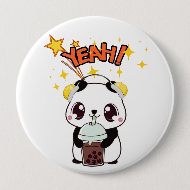 My Cute Party Panda Button (Front)