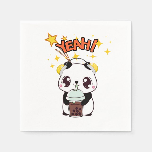 My Cute Party Panda Napkins (Front)