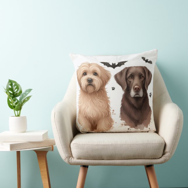 My Cute Pups Throw Pillow (Chair)