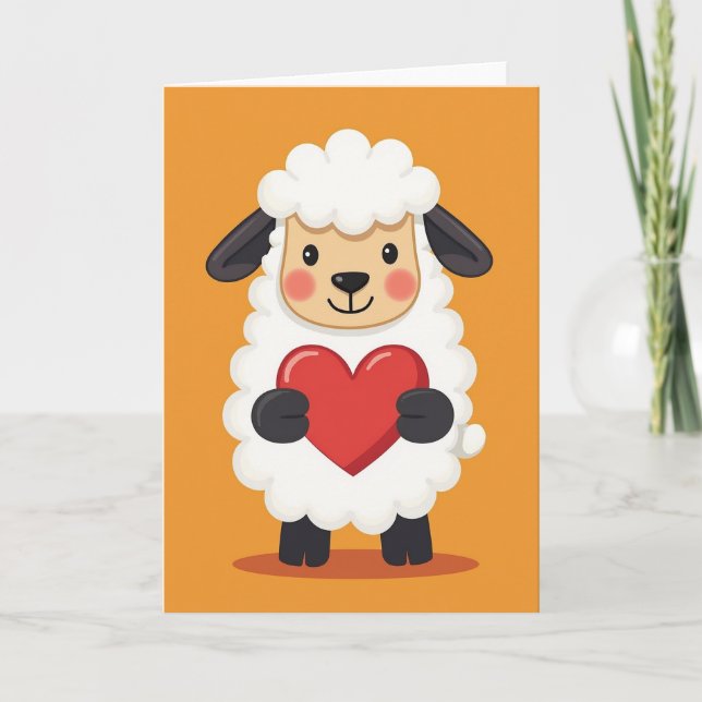 My Cute Sheep Love Card (Front)