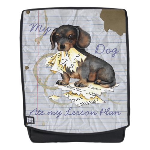 My Dachshund Ate my Lesson Plan Backpack