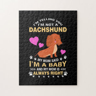 My Dachshund Is My Baby Jigsaw Puzzle
