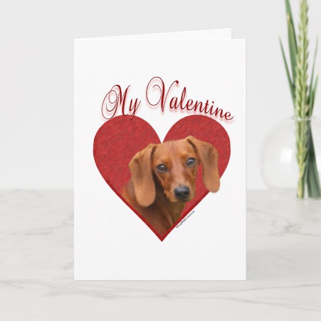 My Dachshund Valentine Holiday Card (Front)