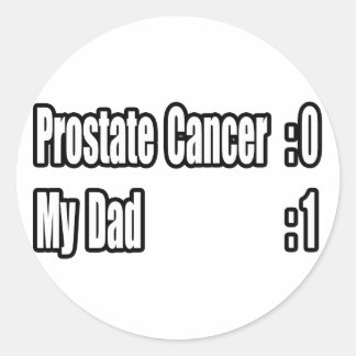 My Dad Beat Prostate Cancer (Scoreboard) Classic Round Sticker