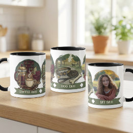 My Dad Coffee and Dog Lover | Father's Day Photo Mug