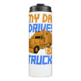 20oz Truck Driver Gifts for Men - Personalized Truck Tumbler, Best Truckin  Dad Ever - Cool Gifts for