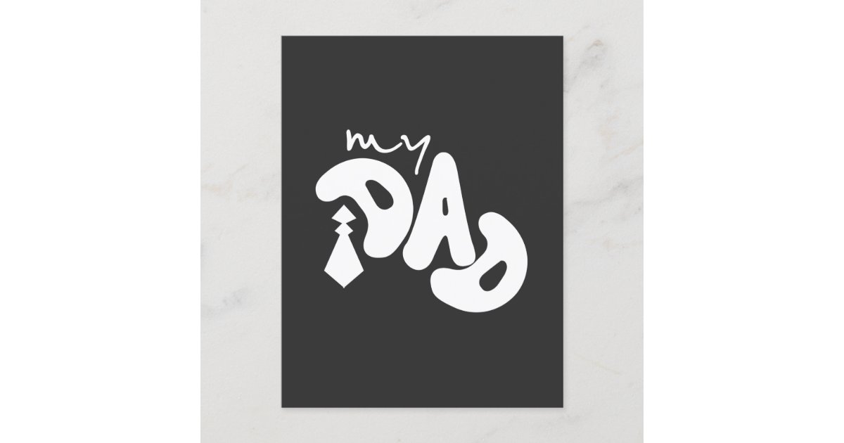 My Dad Father's Day Announcement Postcard | Zazzle