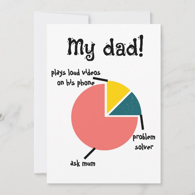 My Dad Funny Traits, Custom Surprises For Father Holiday Card (Front)