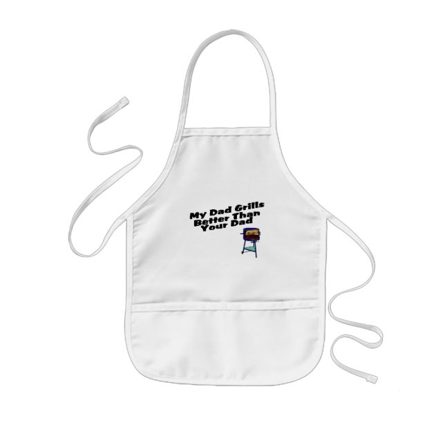 My Dad Grills Better Than Your Dad Kids' Apron (Front)