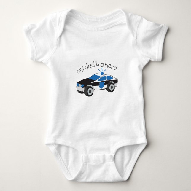 My Dad Is A Hero Baby Bodysuit (Front)