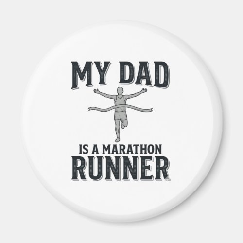 My Dad Is a Marathon Runner Vintage Shirt Design_1 Magnet