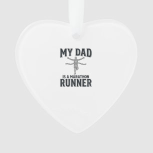 My Dad Is a Marathon Runner Vintage Shirt Design_1 Ornament