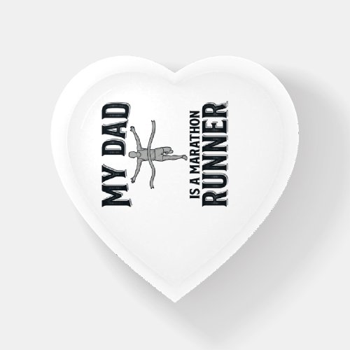My Dad Is a Marathon Runner Vintage Shirt Design_1 Paperweight