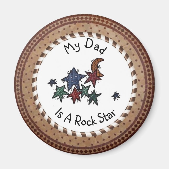 My Dad Is A Rock Star Magnet (Front)