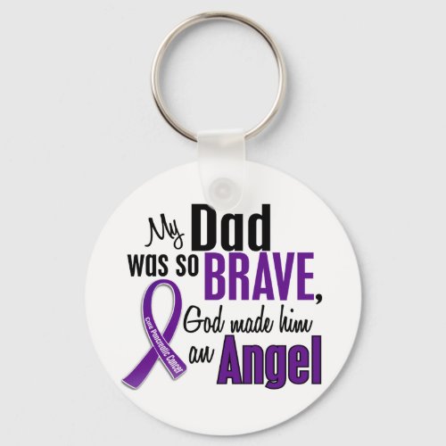 My Dad Is An Angel Pancreatic Cancer Keychain