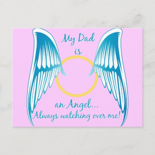 My Dad is an Angel Postcard