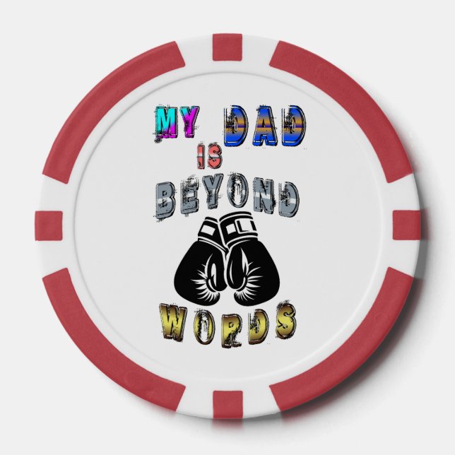 My Dad Is Beyond Words Poker Chips (Front)