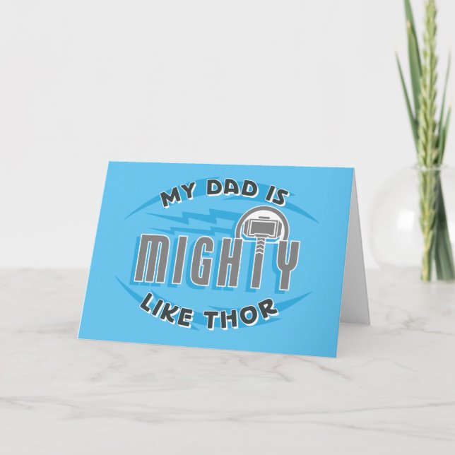 My Dad Is Mighty Like Thor Card (Front)