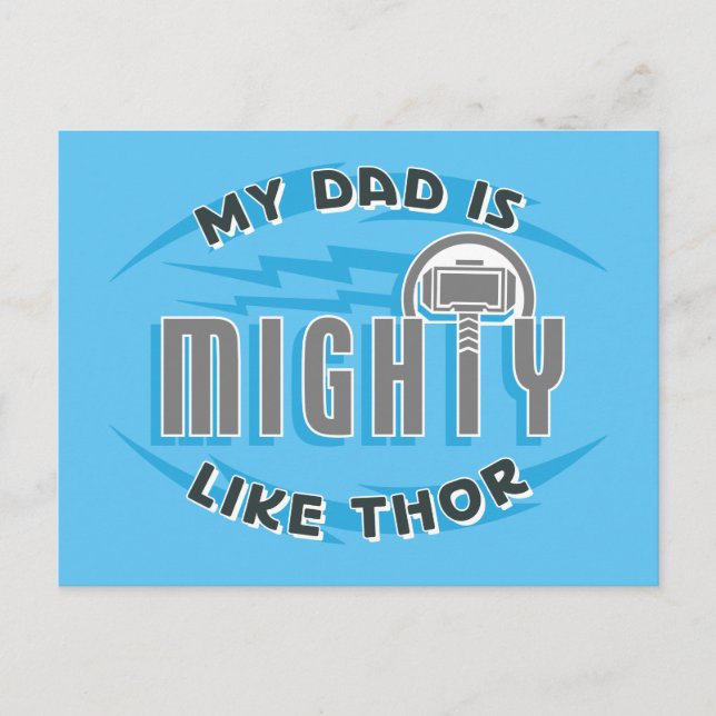 My Dad Is Mighty Like Thor Postcard (Front)