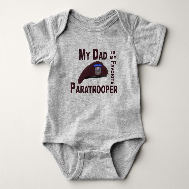 My Dad is my Favorite Paratrooper Baby Bodysuit (Front)