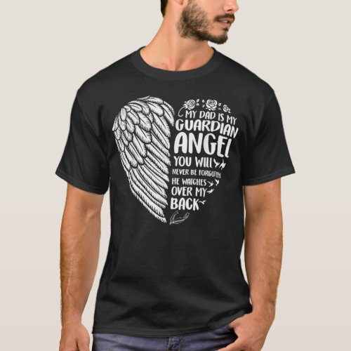 My Dad Is My Guardian Angel Father Remembrance  T_Shirt